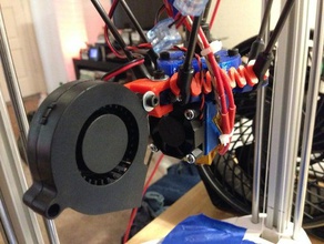 blower fan mount 3dr effector printer parts 3drsimple squirrel cage 3d print model - Mito3D