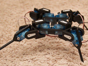 mini-Vierbeiner optimiert 9g servos in der Robotik arduino Beine lmr parametric spider walker 3d print model - Mito3D