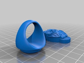il mio gufo anello 07-01 0710 anelli 3d print model - Mito3D