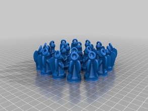 20 piccoli angeli sculture 3d print model - Mito3D