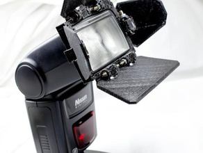 barndoors nissin di622 mkii flash de la cámara réflex digital externo fotografía iluminación strobist 3d print model - Mito3D