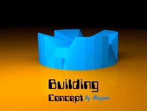 concept de bâtiment des bâtiments structures 3d print model - Mito3D