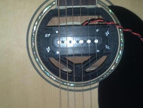 accustic guitar pick upholder now customizer music 3d abs bobbin openscad pickup plug holder 3d print model - Mito3D