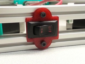 kossel power switch mounting bracket 3d printer parts openbeam 3d print model - Mito3D