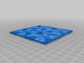 squares 2d art customized 3d print model - Mito3D