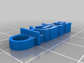 keychain kate organization customized 3d print model - Mito3D