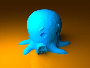 cute low-polyopus says hello animals lowpoly lowpolygon low poly octopus 3d print model - Mito3D