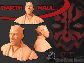 darth maul bust sculptures movie star wars 3d print model - Mito3D