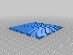 curves flip 2d art customized 3d print model - Mito3D