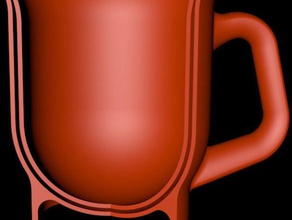 thermo-Becher Küche Essen Kaffee cup isolation 3d print model - Mito3D
