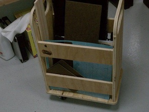 small material cart diy cnc lasercut laser cutter shopbot useful wood 3d print model - Mito3D