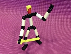 mybot poseable figura de ação modelo robôs 123d articulação esfera pex 3d print model - Mito3D