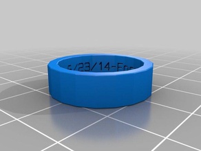 my customized ring band creation script usa sizes customizer rings 3d print model - Mito3D
