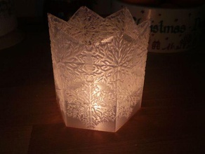 snowflake light holder containers tealight 3d print model - Mito3D