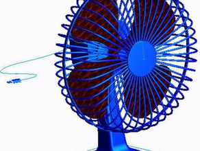 table fan household supplies 3d print model - Mito3D