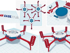 flexbot modular caso rc vehículos drone hexacopter quadrocopter 3d print model - Mito3D
