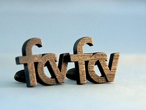typeface cufflinks other 3d print model - Mito3D
