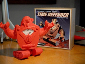 kongotronic 3000 hora de defender robot reloj decoración retro sci-fi gratuita la ciencia-ficción 3d print model - Mito3D