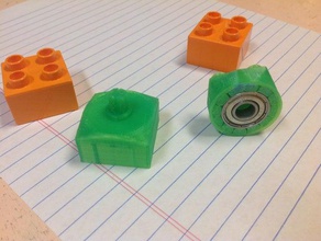 doblo spinny construction toys bearing duplo lego openscad parametric 3d print model - Mito3D