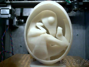 3d baby dinosauro uovo sculture rannicchiata embrione 3d print model - Mito3D