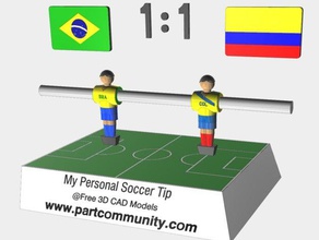 brasil-colombia worldcup soccer tip other 3d print model - Mito3D