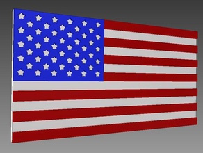 drapeau usa modèles 4 juillet américain le 3d print model - Mito3D