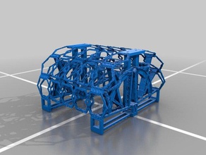 coaster wall 2 buildings structures assembly cage frame 3d print model - Mito3D