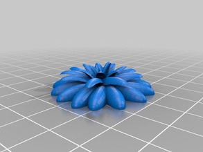 anel da flor caveira stubby mini-anel-uma-coisa anéis de coisa 3d print model - Mito3D