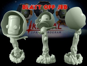 blast off jeb sculptures kerbal ksp programme de l'espace 3d print model - Mito3D