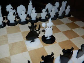 good bad chess cut fablab77 lasercut 3d print model - Mito3D
