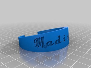 madison bracciali personalizzato 3d print model - Mito3D