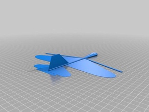 15 degree 1 piece printable glider flies hand tools customized 3d print model - Mito3D