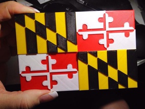maryland state flag signs logos 3d print model - Mito3D