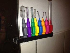 interdentaire brosse à dents titulaire la salle de bains ménage openscad paramétrique pla 3d print model - Mito3D