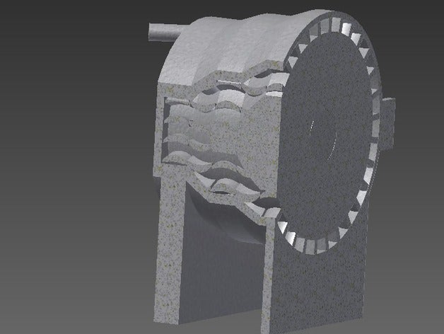 simple steam turbine mechanical toys air engine impulse wheel 3D print model - Mito3D