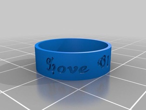 ring love olivier rings customized 3d print model - Mito3D