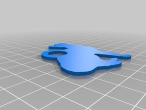 cat silhouette keyring keychains 3d print model - Mito3D