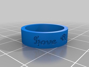 love olivier rings customized 3d print model - Mito3D