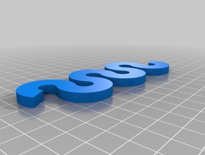 mon paramétrique personnalisé curvy ressort plat pièces 3d print model - Mito3D