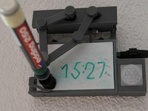 sensor pir botón plotclock -termómetro de los hogares movimiento 3d print model - Mito3D