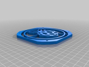 120 mm fan cover raspberry pi logo 3d printer parts customized 3d print model - Mito3D