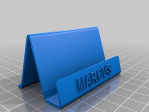 özelleştirilmiş iş kart sahibi benim marcus kabartmalı kaplar 3d print model - Mito3D