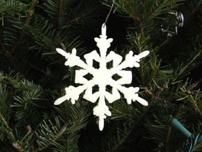 snowflake ornament ii decor decorations openscad 3d print model - Mito3D