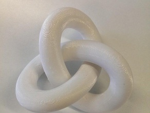 trefoil knot math art 3d print model - Mito3D
