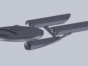 uss enterprise de star trek, en la oscuridad 3d impresión modelo película espacio nave espacial starship 3d print model - Mito3D