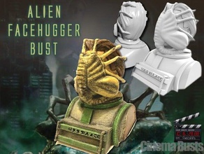 aliens face hugger bust creatures cinema facehugger movie sculpt 3d print model - Mito3D