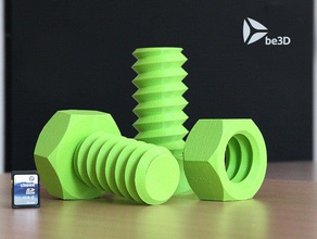 screw nut parts 3d print model - Mito3D