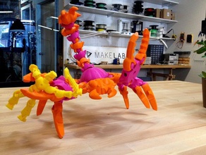 giant two-colour modio scorpion construction toys creation 3d print model - Mito3D