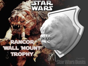 rancor head wall trophy creatures star wars mount 3d print model - Mito3D