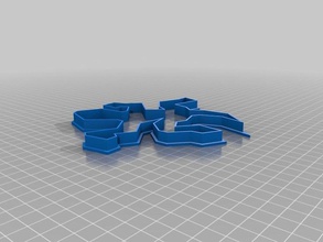 mc escher-cookie-cutter Küche Essen Eidechse tessellation 3d print model - Mito3D